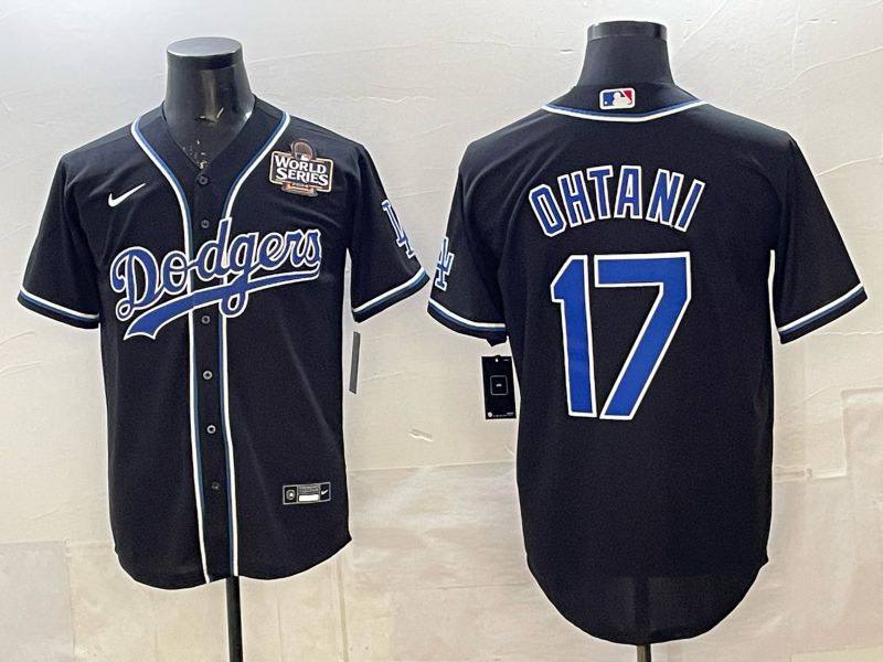 Men 2025 Los Angeles Dodgers #17 Ohtani Black Nike MLB Jersey style 092->youth mlb jersey->Youth Jersey